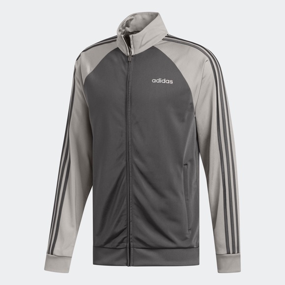 adidas essentials 3 stripe track jacket mens